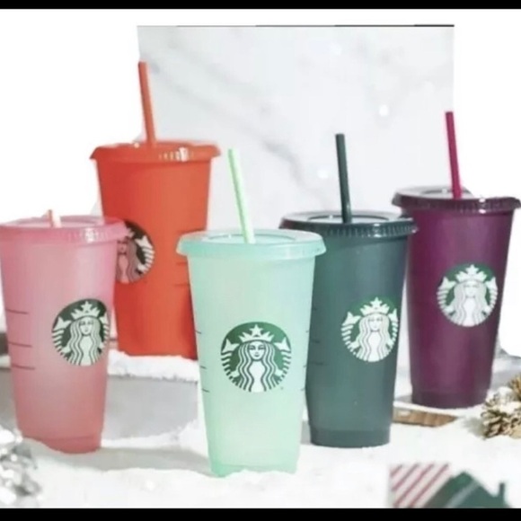 Starbucks Christmas 2020 Holiday Glitter Cold Cups - Picture 1 of 6